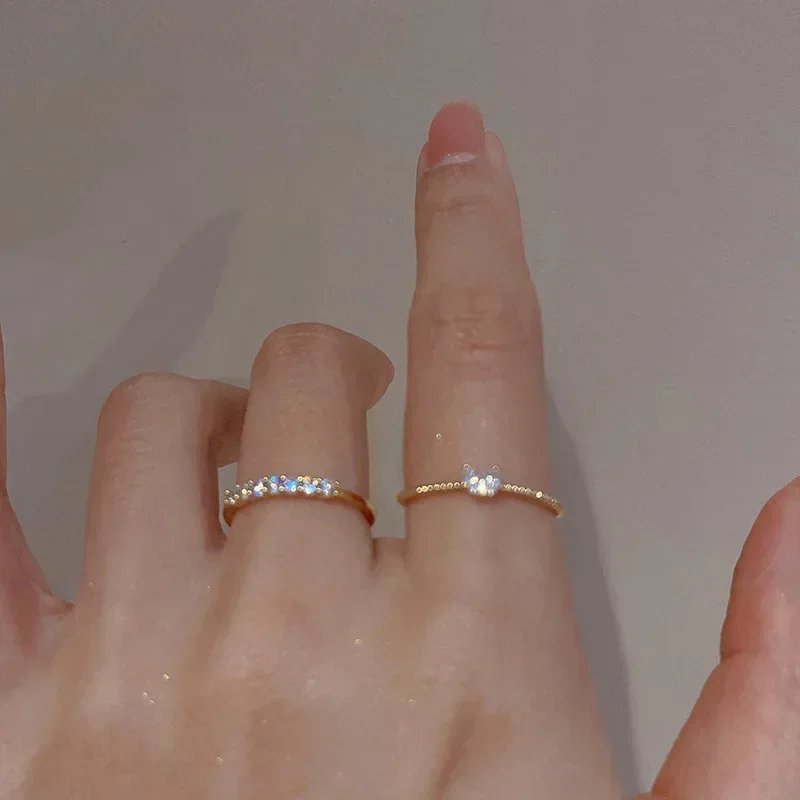 Luxury Zircon Heart Rings for Women Opening Adjustable Weave Rhinestone Ring Engagement Wedding Jewelry Fashion Girlfriend Gifts Luxury Zircon Heart Rings for Women Opening Adjustable Weave Rhinestone Ring Engagement Wedding Jewelry Fashion Girlfriend Gifts