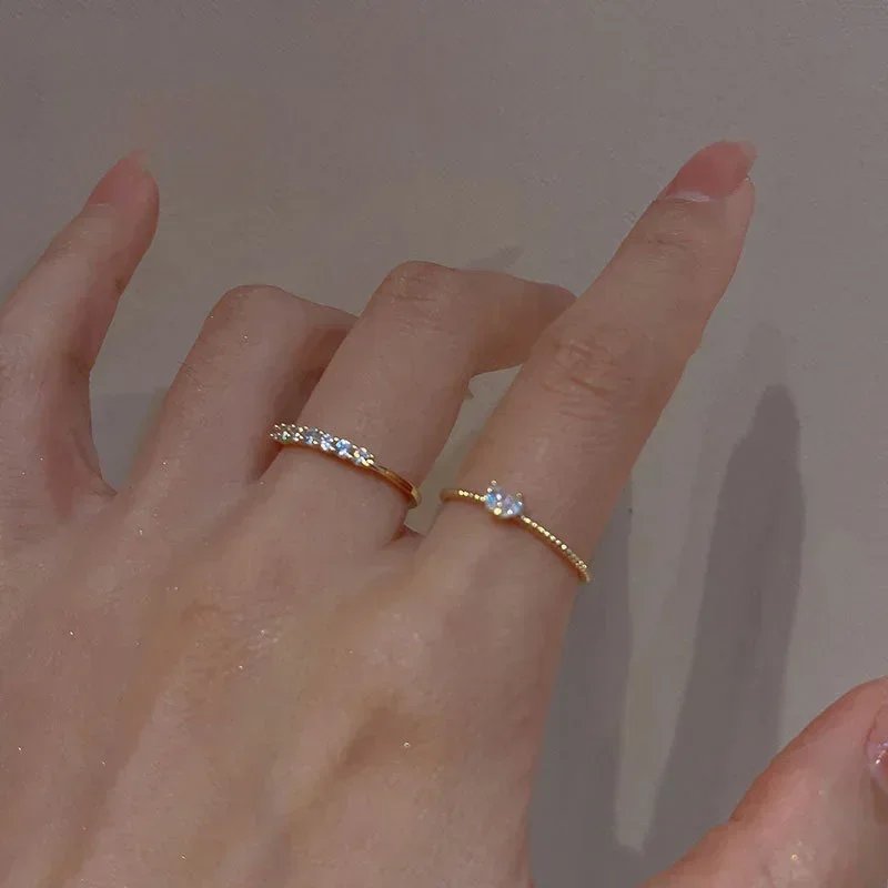 Luxury Zircon Heart Rings for Women Opening Adjustable Weave Rhinestone Ring Engagement Wedding Jewelry Fashion Girlfriend Gifts Luxury Zircon Heart Rings for Women Opening Adjustable Weave Rhinestone Ring Engagement Wedding Jewelry Fashion Girlfriend Gifts