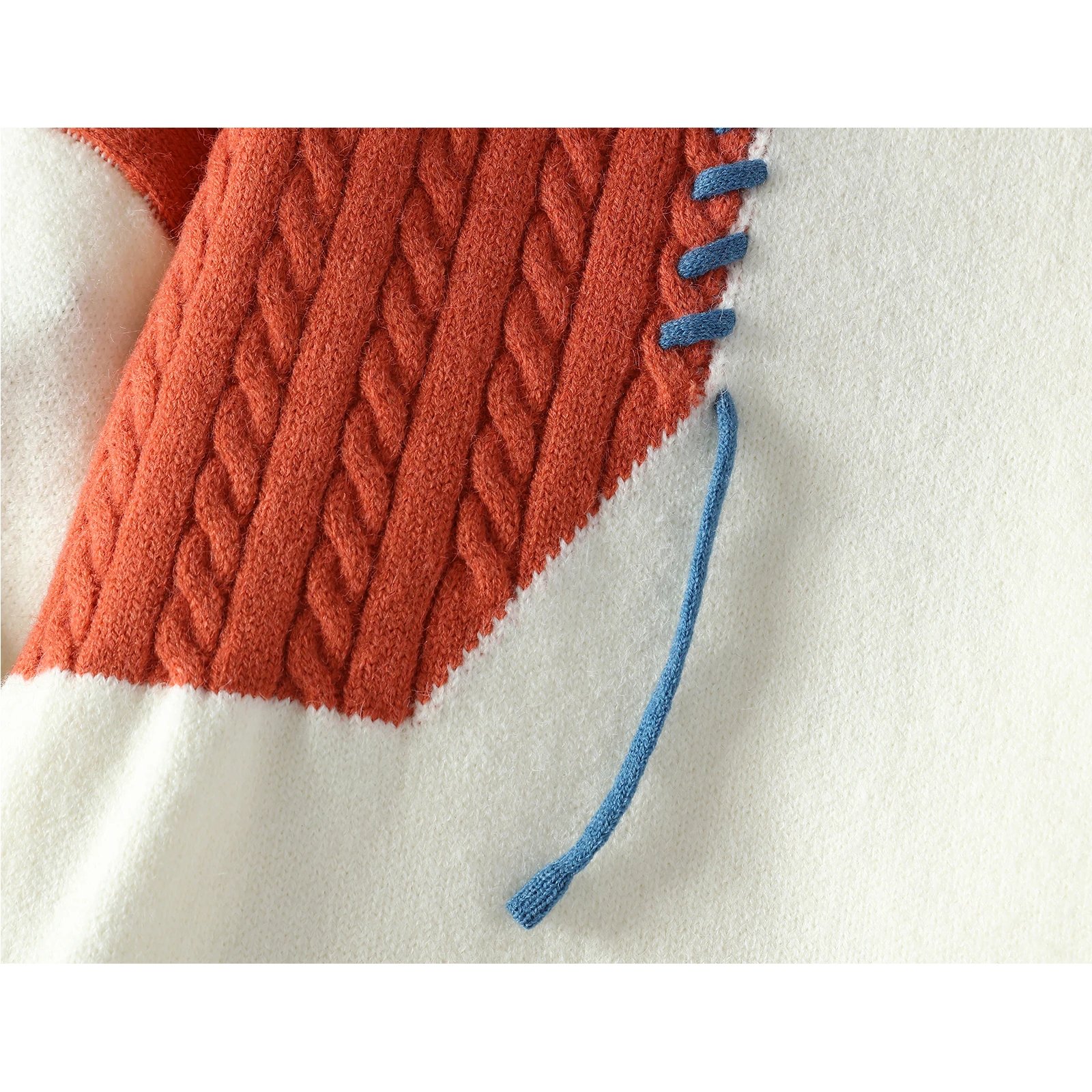 2025 Fall Winter Warm Men Sweaters Korean Style Patchwork Pullovers Round Neck Knitted Sweater Men Women Fashion Knitwear 2025 Fall Winter Warm Men Sweaters Korean Style Patchwork Pullovers Round Neck Knitted Sweater Men Women Fashion Knitwear