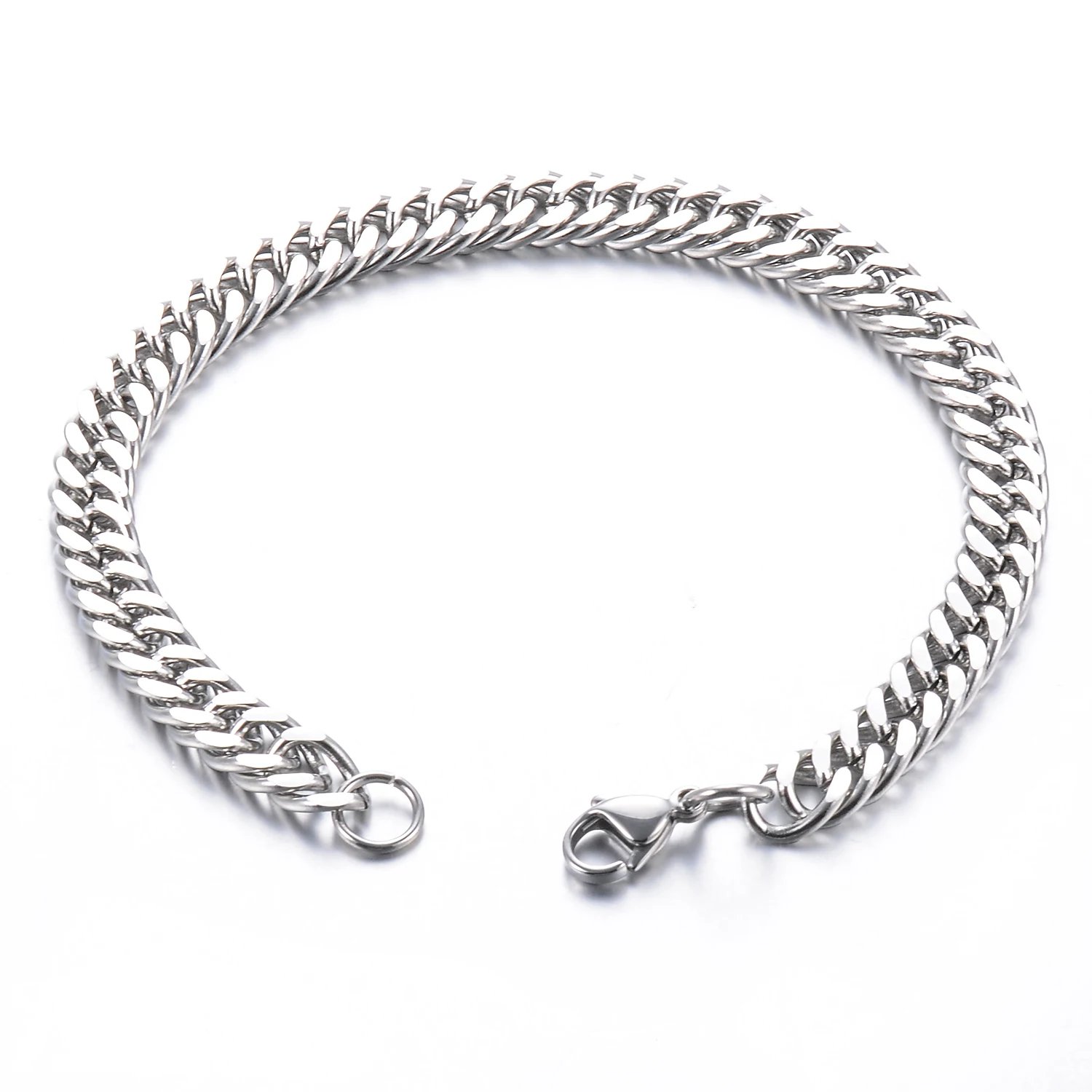 Men‘s Fashion Hiphop Cuban Chain Men Bracelet Stainless Steel 4.8/5.8/6.6/9.2mm Width Bracelets Figaro Link Chain Boy Jewelry - Image 5