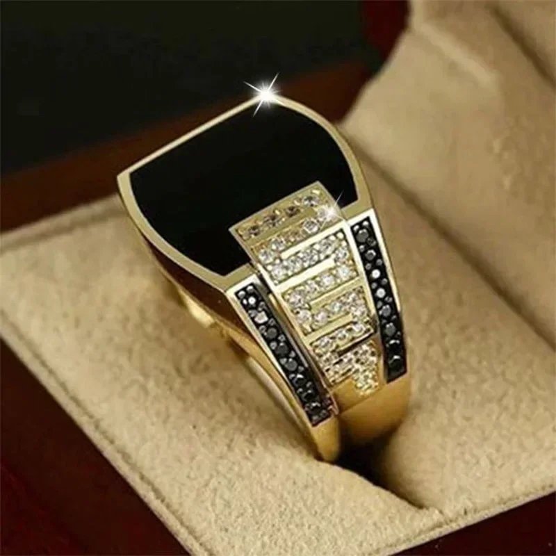 New Metal Glossy Rings for Men Geometric Width Signet Square Finger Punk Style Fashion Ring Jewelry Accessories Anillo Hombre New Metal Glossy Rings for Men Geometric Width Signet Square Finger Punk Style Fashion Ring Jewelry Accessories Anillo Hombre