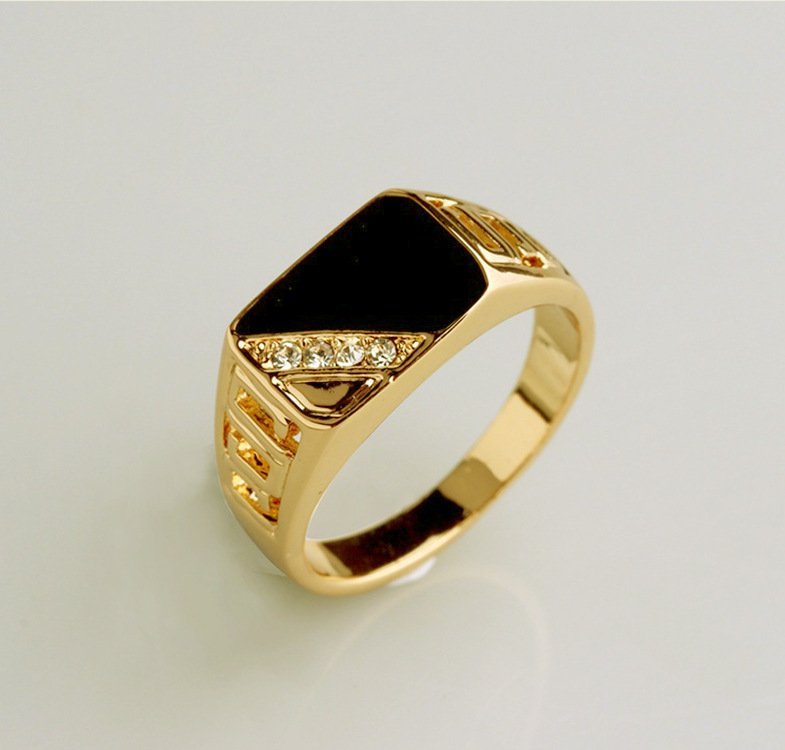 New Metal Glossy Rings for Men Geometric Width Signet Square Finger Punk Style Fashion Ring Jewelry Accessories Anillo Hombre