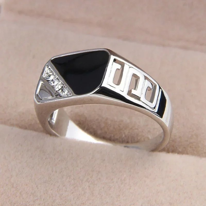 New Metal Glossy Rings for Men Geometric Width Signet Square Finger Punk Style Fashion Ring Jewelry Accessories Anillo Hombre - Image 5