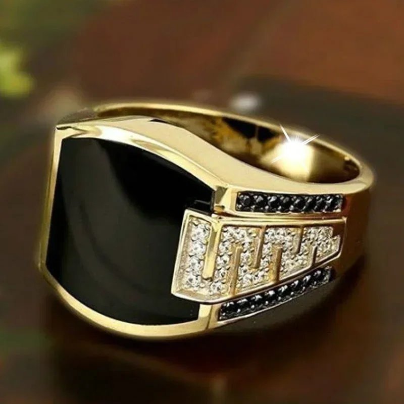 New Metal Glossy Rings for Men Geometric Width Signet Square Finger Punk Style Fashion Ring Jewelry Accessories Anillo Hombre New Metal Glossy Rings for Men Geometric Width Signet Square Finger Punk Style Fashion Ring Jewelry Accessories Anillo Hombre