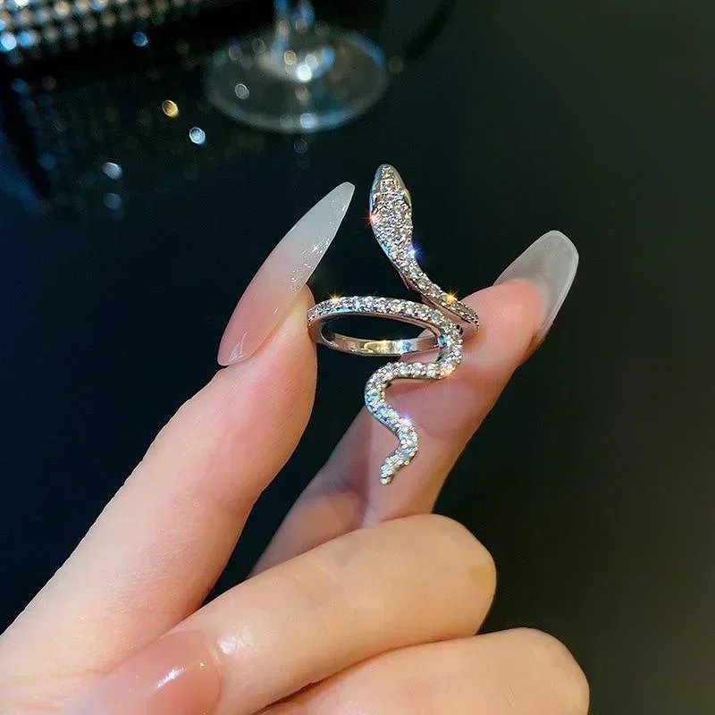 Women Gothic Open Snake Ring Adjustable Animal Rings Reptile Fashion Punk Personality Jewelry Accessories Jewellery Tentacles - Image 3