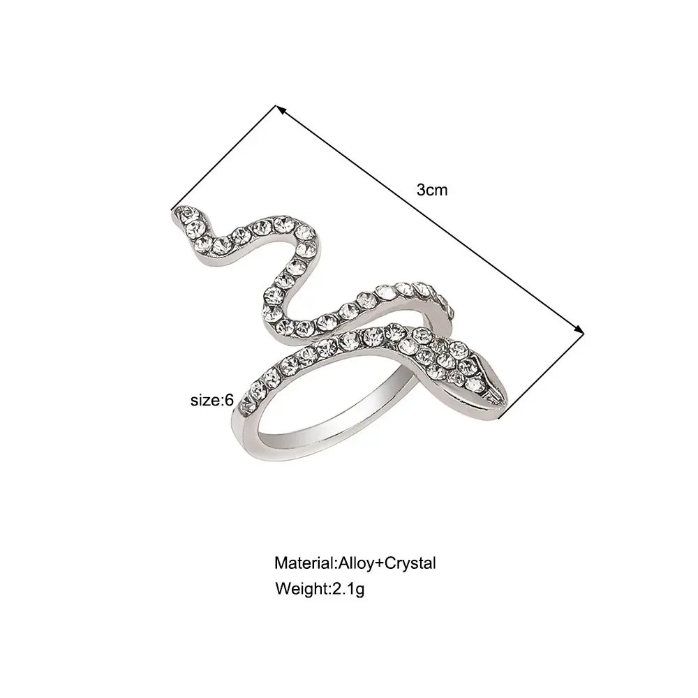 Women Gothic Open Snake Ring Adjustable Animal Rings Reptile Fashion Punk Personality Jewelry Accessories Jewellery Tentacles - Image 6