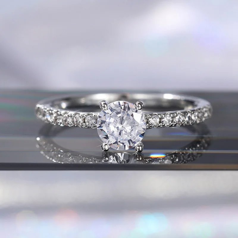925 Sterling Silver Wedding Engagement Ring for Women Female Romantic Girlfriend Birthday Gift Fashion Crystal Zircon Jewelry 925 Sterling Silver Wedding Engagement Ring for Women Female Romantic Girlfriend Birthday Gift Fashion Crystal Zircon Jewelry