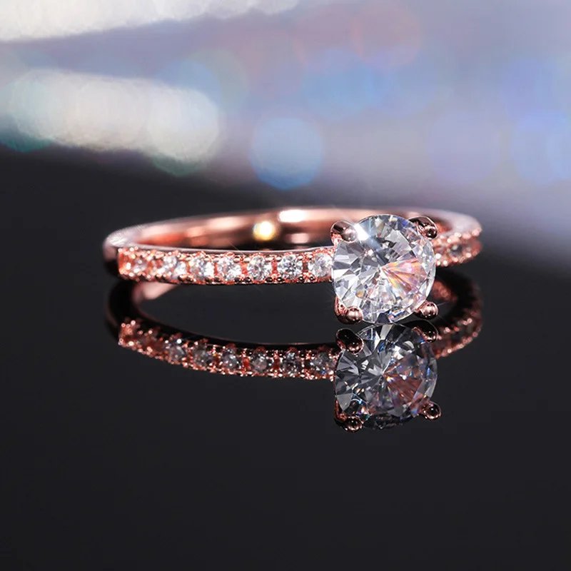 925 Sterling Silver Wedding Engagement Ring for Women Female Romantic Girlfriend Birthday Gift Fashion Crystal Zircon Jewelry 925 Sterling Silver Wedding Engagement Ring for Women Female Romantic Girlfriend Birthday Gift Fashion Crystal Zircon Jewelry