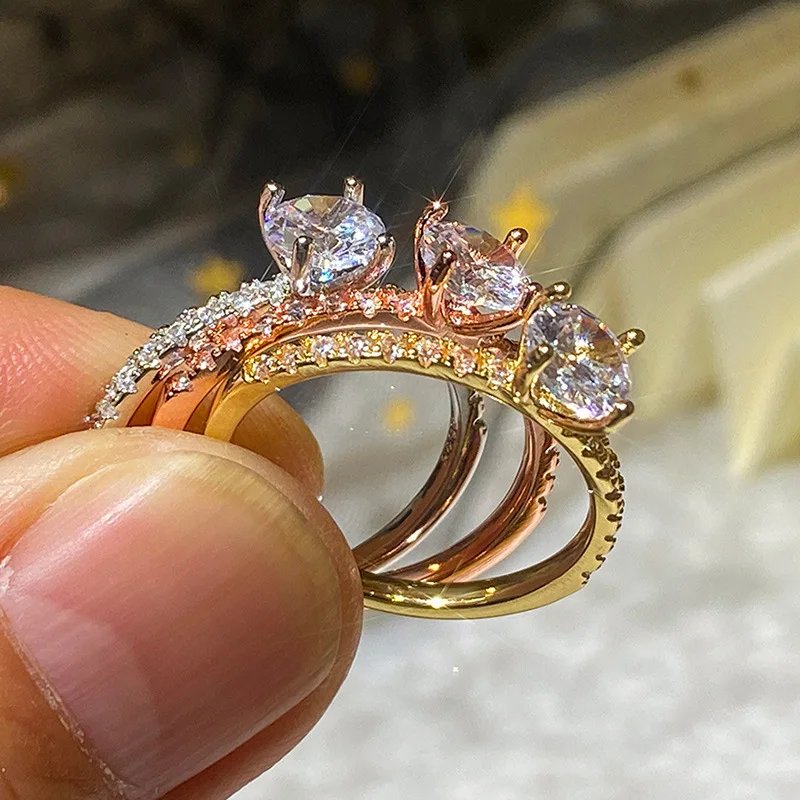925 Sterling Silver Wedding Engagement Ring for Women Female Romantic Girlfriend Birthday Gift Fashion Crystal Zircon Jewelry 925 Sterling Silver Wedding Engagement Ring for Women Female Romantic Girlfriend Birthday Gift Fashion Crystal Zircon Jewelry