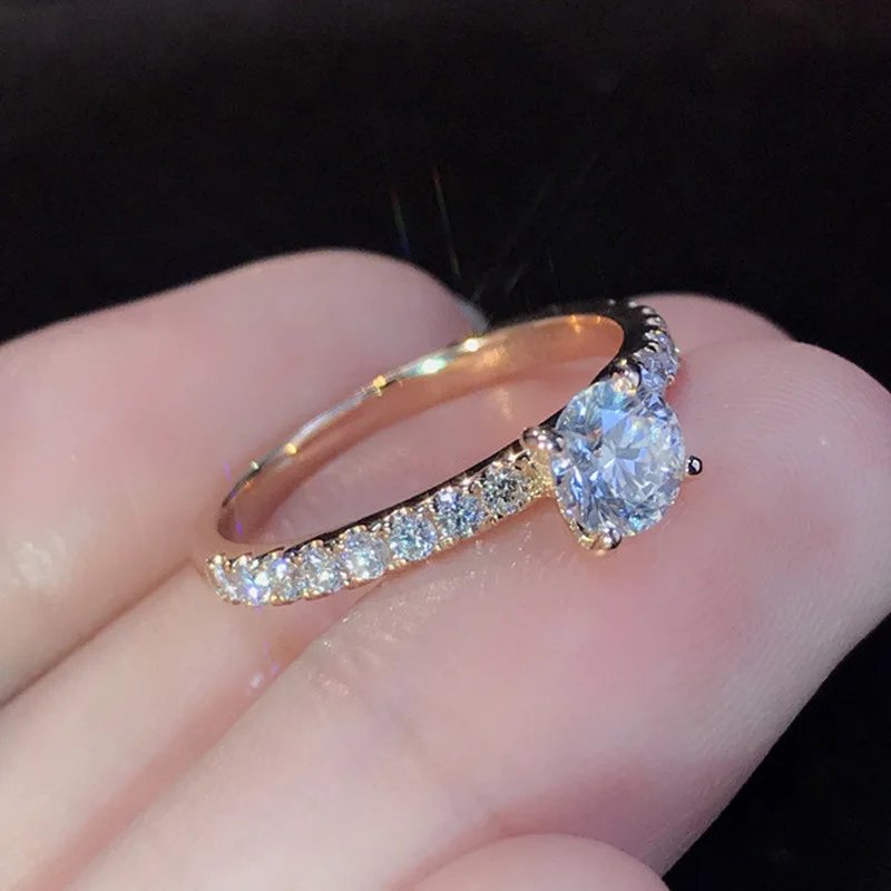 925 Sterling Silver Wedding Engagement Ring for Women Female Romantic Girlfriend Birthday Gift Fashion Crystal Zircon Jewelry 925 Sterling Silver Wedding Engagement Ring for Women Female Romantic Girlfriend Birthday Gift Fashion Crystal Zircon Jewelry