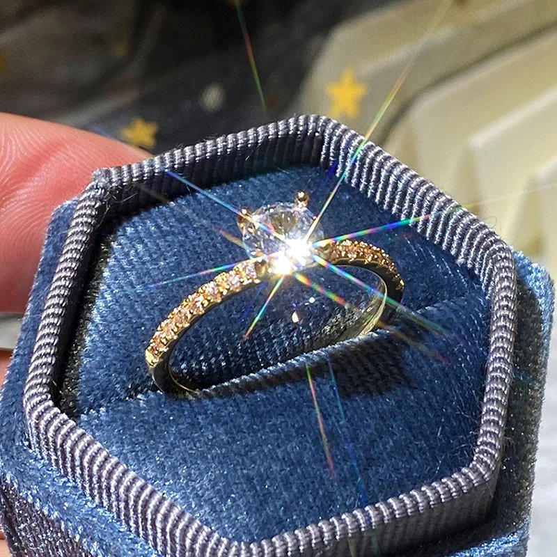 925 Sterling Silver Wedding Engagement Ring for Women Female Romantic Girlfriend Birthday Gift Fashion Crystal Zircon Jewelry 925 Sterling Silver Wedding Engagement Ring for Women Female Romantic Girlfriend Birthday Gift Fashion Crystal Zircon Jewelry