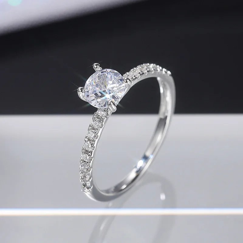 925 Sterling Silver Wedding Engagement Ring for Women Female Romantic Girlfriend Birthday Gift Fashion Crystal Zircon Jewelry 925 Sterling Silver Wedding Engagement Ring for Women Female Romantic Girlfriend Birthday Gift Fashion Crystal Zircon Jewelry