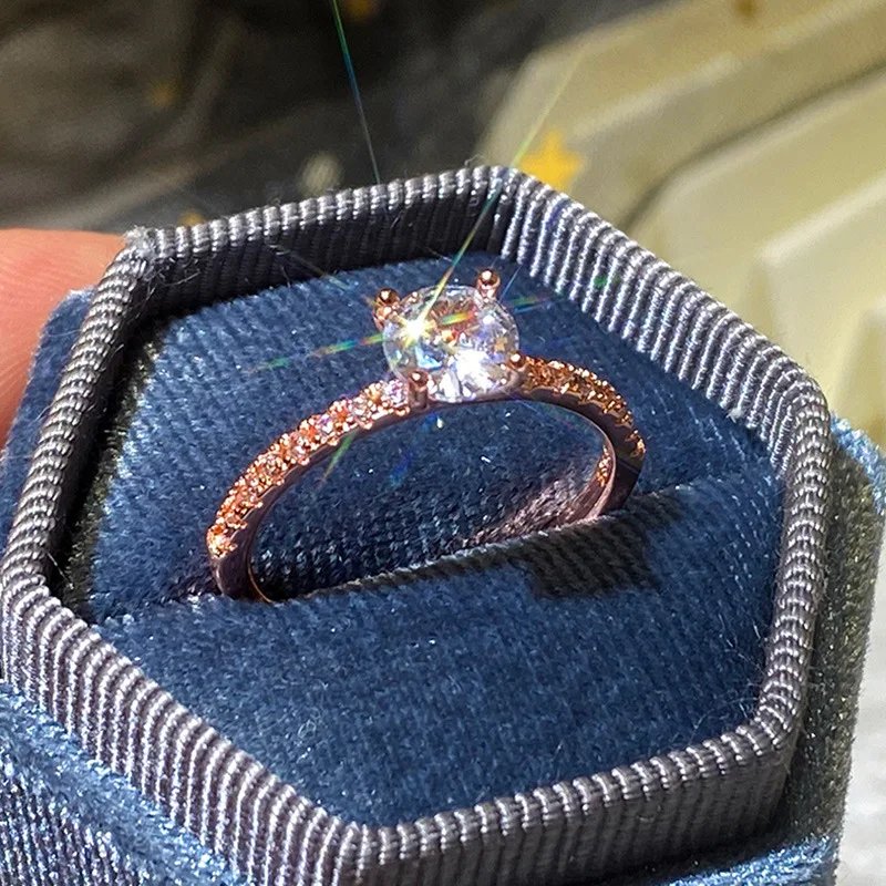 925 Sterling Silver Wedding Engagement Ring for Women Female Romantic Girlfriend Birthday Gift Fashion Crystal Zircon Jewelry 925 Sterling Silver Wedding Engagement Ring for Women Female Romantic Girlfriend Birthday Gift Fashion Crystal Zircon Jewelry