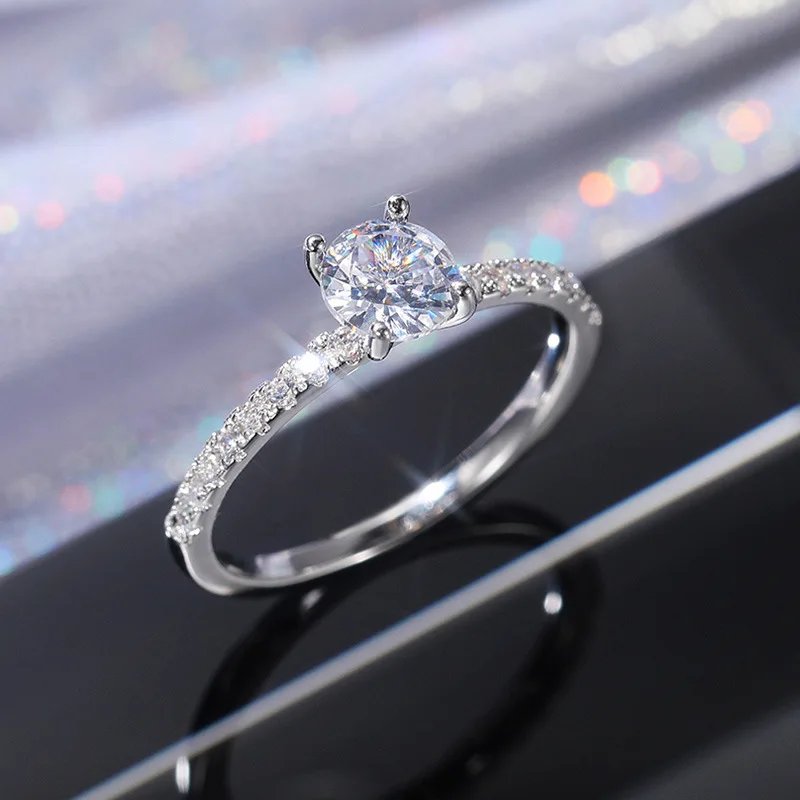 925 Sterling Silver Wedding Engagement Ring for Women Female Romantic Girlfriend Birthday Gift Fashion Crystal Zircon Jewelry 925 Sterling Silver Wedding Engagement Ring for Women Female Romantic Girlfriend Birthday Gift Fashion Crystal Zircon Jewelry