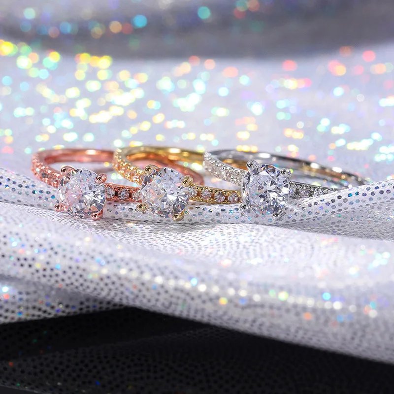 925 Sterling Silver Wedding Engagement Ring for Women Female Romantic Girlfriend Birthday Gift Fashion Crystal Zircon Jewelry 925 Sterling Silver Wedding Engagement Ring for Women Female Romantic Girlfriend Birthday Gift Fashion Crystal Zircon Jewelry
