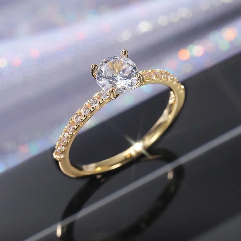 925 Sterling Silver Wedding Engagement Ring for Women Female Romantic Girlfriend Birthday Gift Fashion Crystal Zircon Jewelry - Image 3