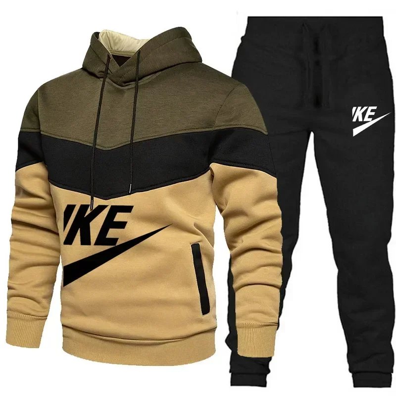 Men's high-quality casual sportswear set 2025 New Spring and autumn set Round neck fashion sweatshirt + sport pants - Image 2