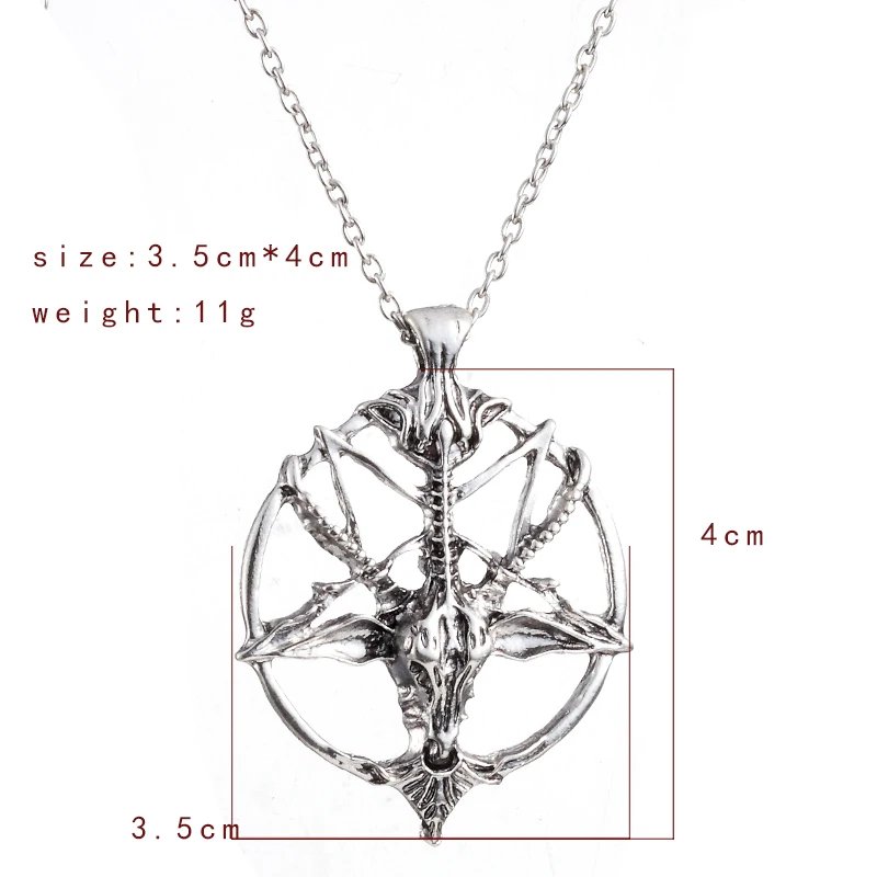 Fashion Jewelry Vintage Charm Women Men Pentagram Pan God Skull Goat Head Pendant Chain Necklaces Fashion Jewelry Vintage Charm Women Men Pentagram Pan God Skull Goat Head Pendant Chain Necklaces