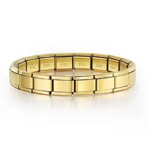 Italian Charm Link Stainless Steel Golden Bracelet for Woman Men DIY Making 9mm Bead Silver Color Retro Bangle Jewelry Wholesale Italian Charm Link Stainless Steel Golden Bracelet for Woman Men DIY Making 9mm Bead Silver Color Retro Bangle Jewelry Wholesale