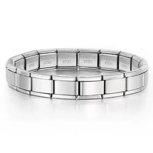 Italian Charm Link Stainless Steel Golden Bracelet for Woman Men DIY Making 9mm Bead Silver Color Retro Bangle Jewelry Wholesale Italian Charm Link Stainless Steel Golden Bracelet for Woman Men DIY Making 9mm Bead Silver Color Retro Bangle Jewelry Wholesale