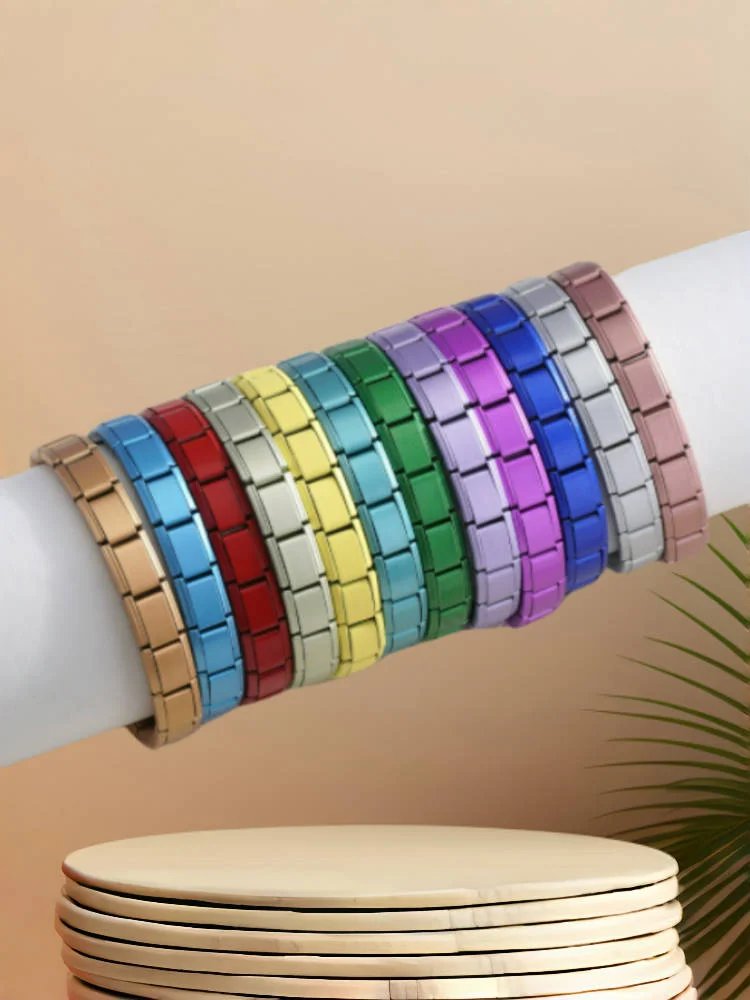 Italian Charm Link Stainless Steel Golden Bracelet for Woman Men DIY Making 9mm Bead Silver Color Retro Bangle Jewelry Wholesale - Image 3