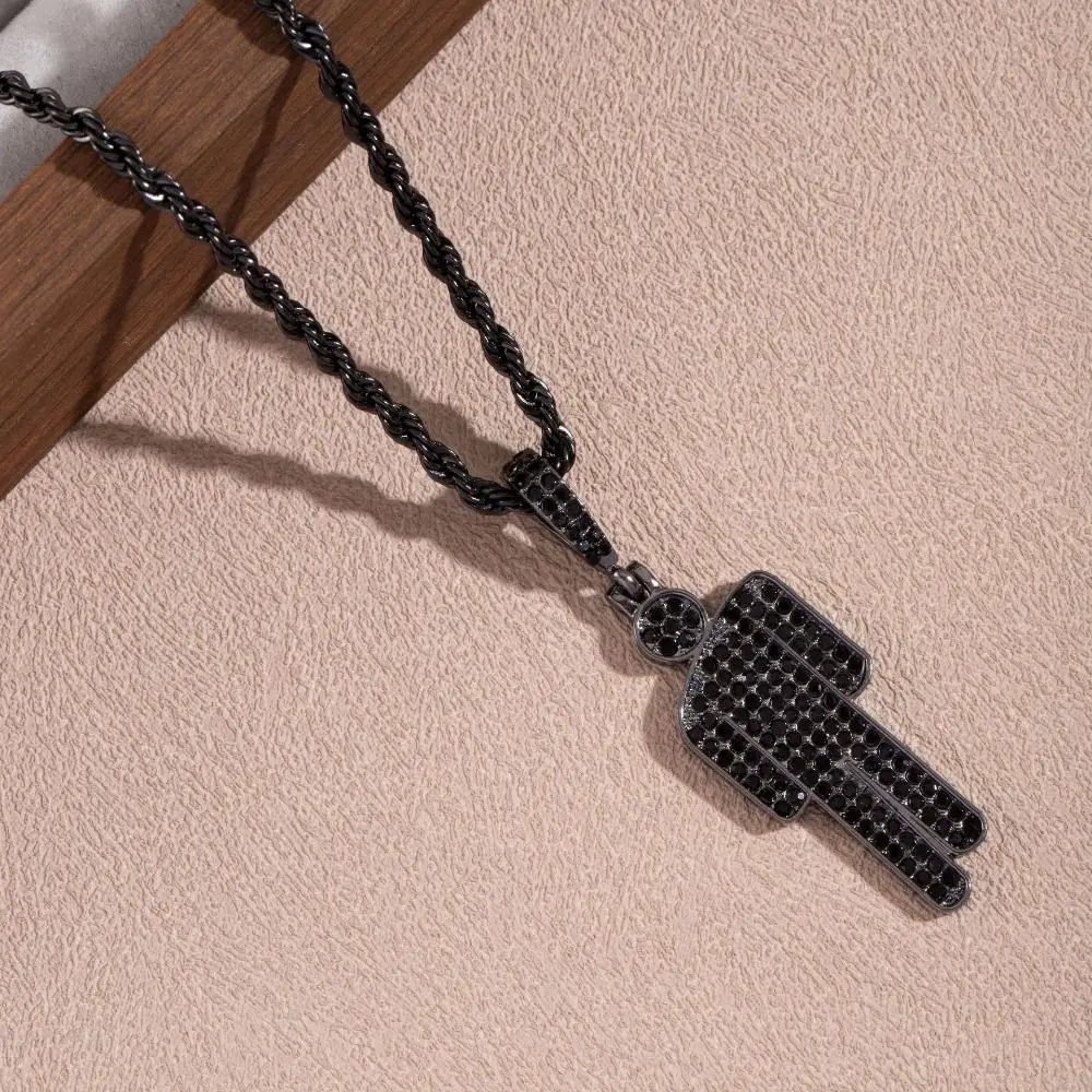Fashionable Cartoon Little Man Pendant Zircon Luxury Rhinestone Pendant Trendy Crooked Head Necklace Pendant Unisex Pendant Fashionable Cartoon Little Man Pendant Zircon Luxury Rhinestone Pendant Trendy Crooked Head Necklace Pendant Unisex Pendant