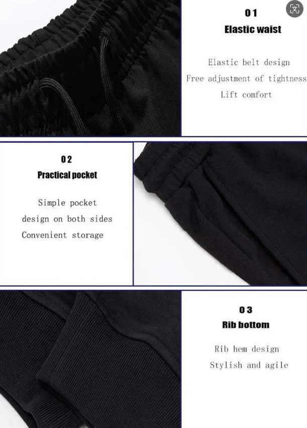 2024 men's sweatpants autumn and winter new men's casual pants sports jogging sportswear sports pants Harajuku trend street pant