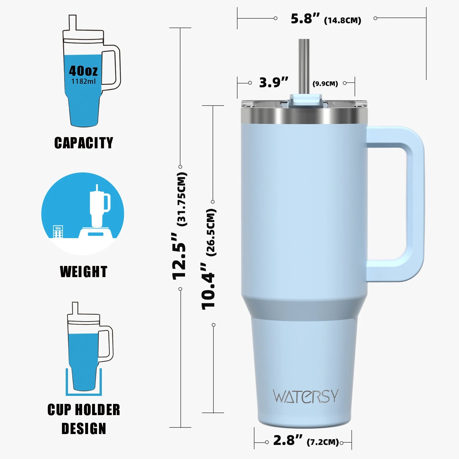 891/1182ml Insulated Mug With Handle And Straw Large Capacity 40oz Tumbler Stainless Steel Water Bottle Office Home Thermal Mug 891/1182ml Insulated Mug With Handle And Straw Large Capacity 40oz Tumbler Stainless Steel Water Bottle Office Home Thermal Mug
