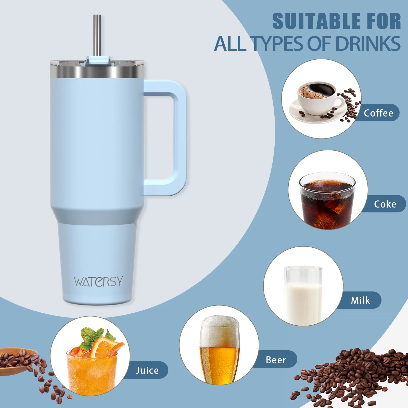 891/1182ml Insulated Mug With Handle And Straw Large Capacity 40oz Tumbler Stainless Steel Water Bottle Office Home Thermal Mug 891/1182ml Insulated Mug With Handle And Straw Large Capacity 40oz Tumbler Stainless Steel Water Bottle Office Home Thermal Mug