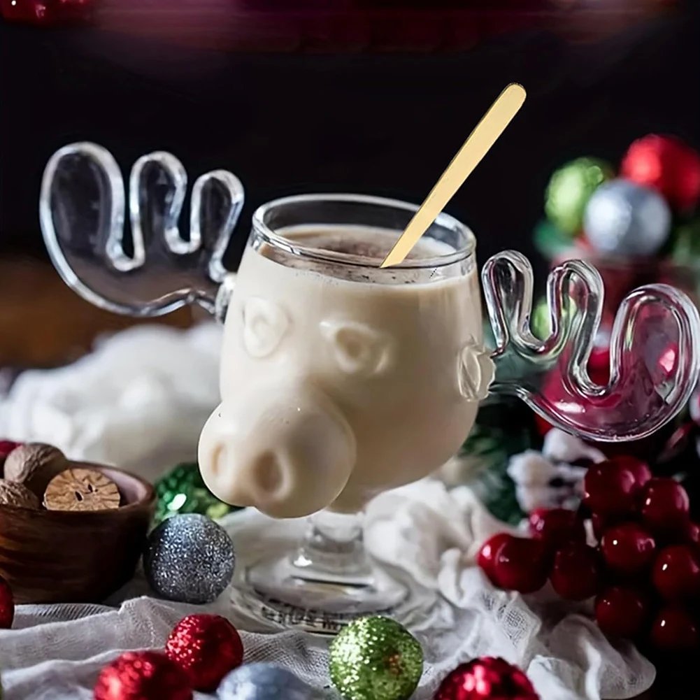 240ml 8oz Elk Wine Glass Cocktail Juice Cup Reindeer Mug Wine Beer Water Milk Whiskey Glasses Drinkware Shot Cups Christmas Gift - Image 4