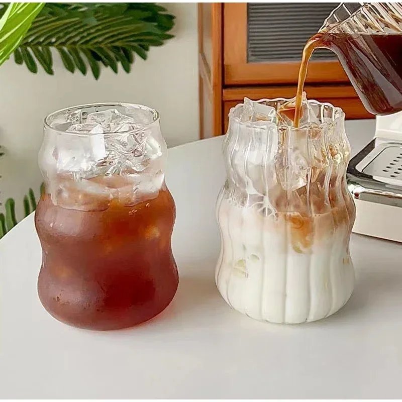 550ml Transparent Bubble Tea Aesthetic Glass Cups With Straws Beer Mugs Strawberry Milk Juice Pitcher Coffee Mug Drinkware Cup - Image 6