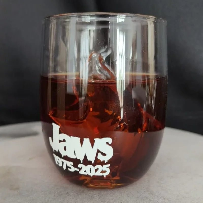 3D Shark Glass Cup Stemless Wine Glass Funny Transparent Water Cup for Beer Whiskey Cocktail Home Decor Gift Drinkware Accessory