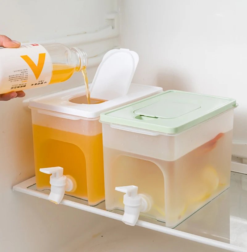 4L Cold Kettle Refrigerator With Faucet Household Lemonade Bottle Drinkware Cold Water Container For Kitchen Cool Water Bucket 4L Cold Kettle Refrigerator With Faucet Household Lemonade Bottle Drinkware Cold Water Container For Kitchen Cool Water Bucket