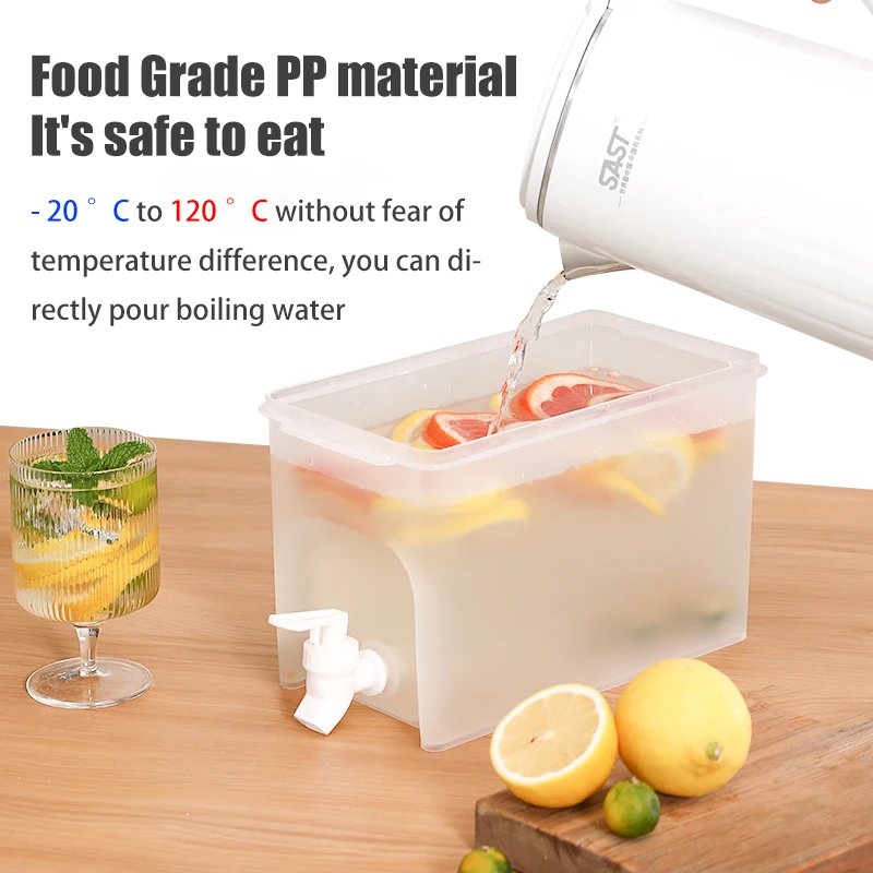 4L Cold Kettle Refrigerator With Faucet Household Lemonade Bottle Drinkware Cold Water Container For Kitchen Cool Water Bucket - Image 2