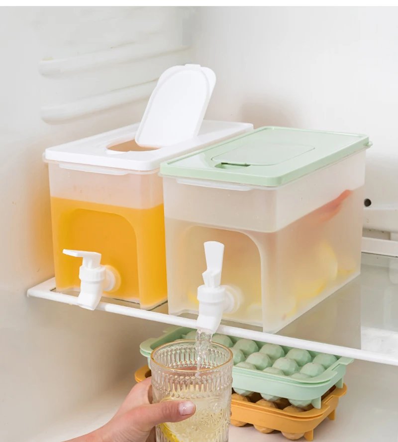 4L Cold Kettle Refrigerator With Faucet Household Lemonade Bottle Drinkware Cold Water Container For Kitchen Cool Water Bucket 4L Cold Kettle Refrigerator With Faucet Household Lemonade Bottle Drinkware Cold Water Container For Kitchen Cool Water Bucket