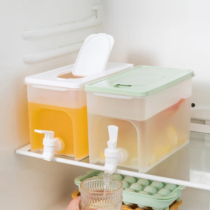 4L Cold Kettle Refrigerator With Faucet Household Lemonade Bottle Drinkware Cold Water Container For Kitchen Cool Water Bucket - Image 3