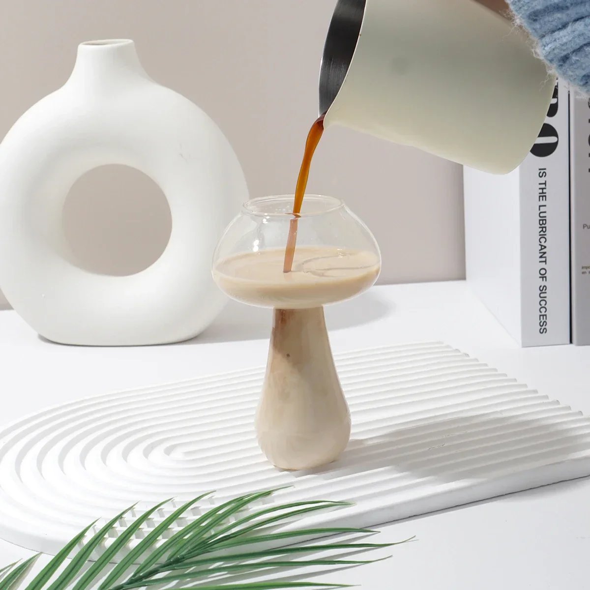 Creative Mushroom Cocktail Glass Cups Transparent drinks Beer Wine Glasses Coffee Cups Drinkware for Bar Parties Home Drinking ﻿