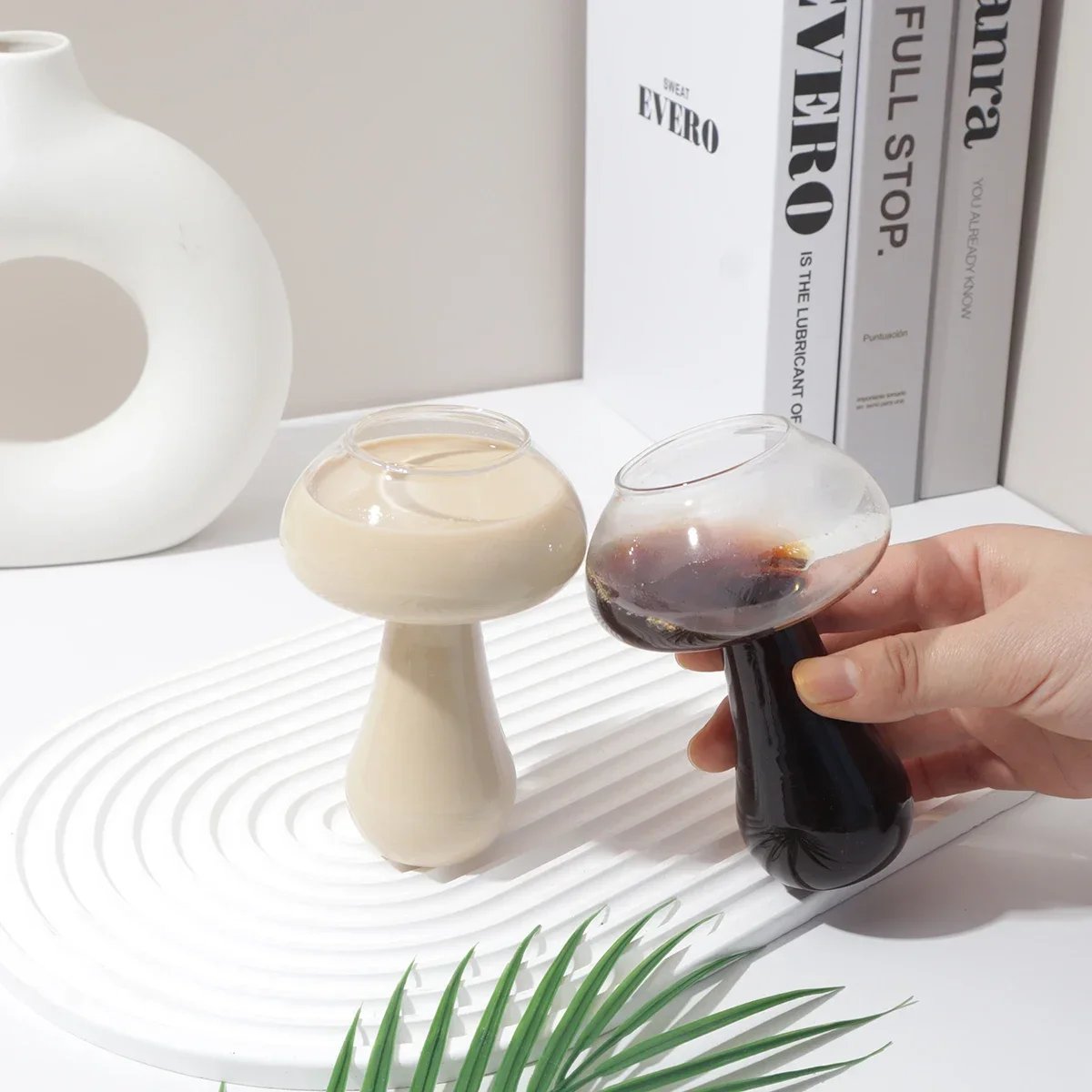 Creative Mushroom Cocktail Glass Cups Transparent drinks Beer Wine Glasses Coffee Cups Drinkware for Bar Parties Home Drinking ﻿