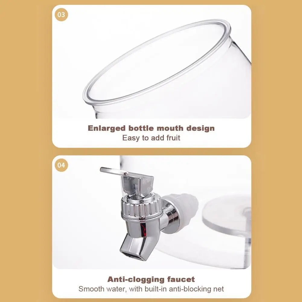 3/5L Portable Cold Water Kettle With Tap Tea Pots Dispenser Jug Juice Pitcher Pot For Drink Drinkware Cold Water Bucket 3/5L Portable Cold Water Kettle With Tap Tea Pots Dispenser Jug Juice Pitcher Pot For Drink Drinkware Cold Water Bucket