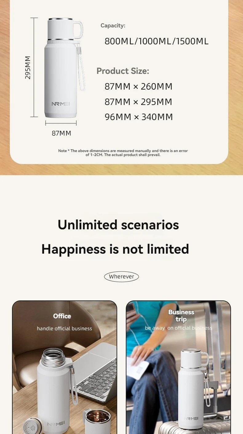 1.5L Thermos water bottle Stainless Steels Vacuum Flask Hot Coffee tea Water Heat Preservation Bottles Cold Tumbler drinkware 1.5L Thermos water bottle Stainless Steels Vacuum Flask Hot Coffee tea Water Heat Preservation Bottles Cold Tumbler drinkware