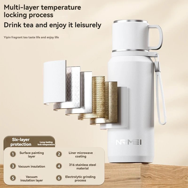 1.5L Thermos water bottle Stainless Steels Vacuum Flask Hot Coffee tea Water Heat Preservation Bottles Cold Tumbler drinkware - Image 3