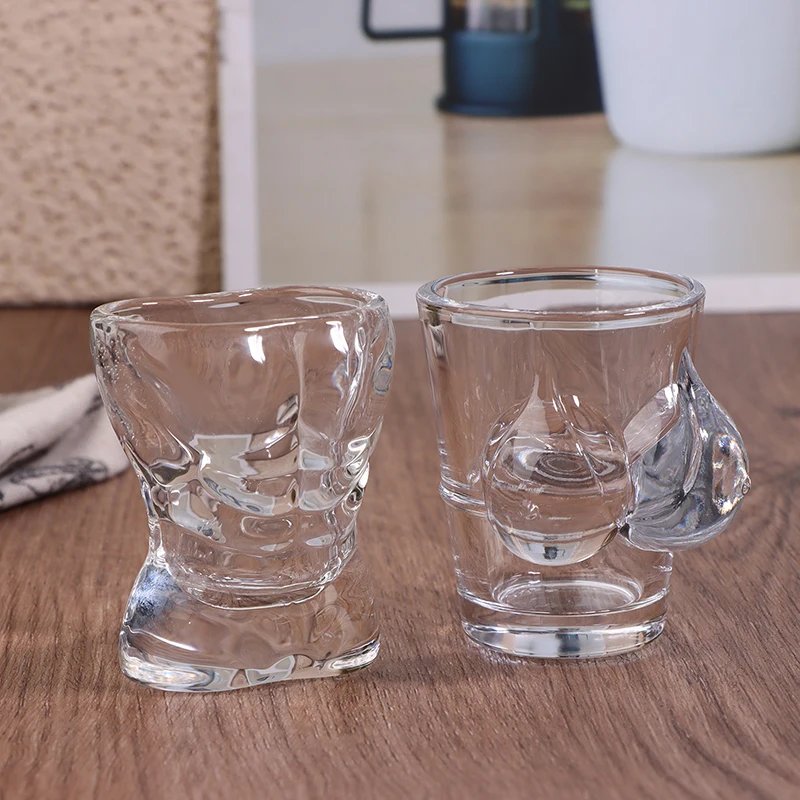 1PC New Unique Beer Cup Funny Men Women Body Shaped Transparent Wine Glass Bar Drinkware Cocktail Mug Coffee Juice Teacup