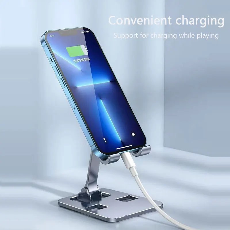 Universal All Aluminum Alloy Foldable Desk Phone Holder Mount Stand For Mobile Phone Holder For Tablet Desktop Metal Holder