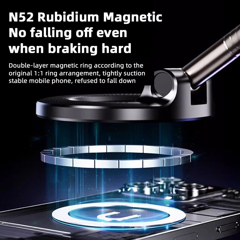 K007 Magnetic Phone Holder｜Three-axis Rotation For Free Adjustment｜A Convenient Choice For Multiple Scenarios.