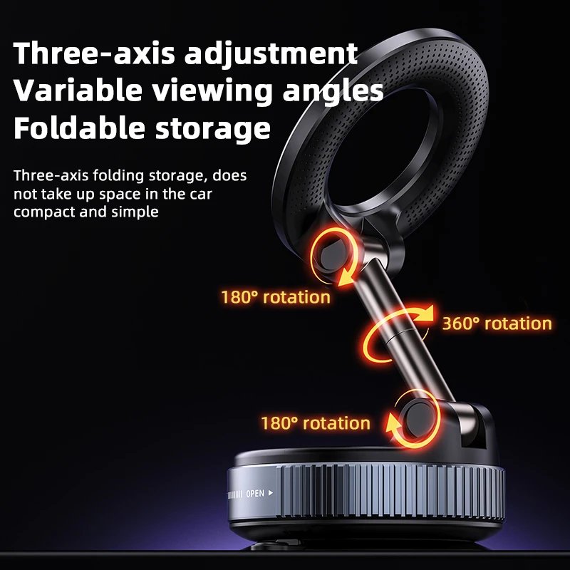 K007 Magnetic Phone Holder｜Three-axis Rotation For Free Adjustment｜A Convenient Choice For Multiple Scenarios.